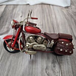 Panam Vintage style red motorcycle collectable NWT